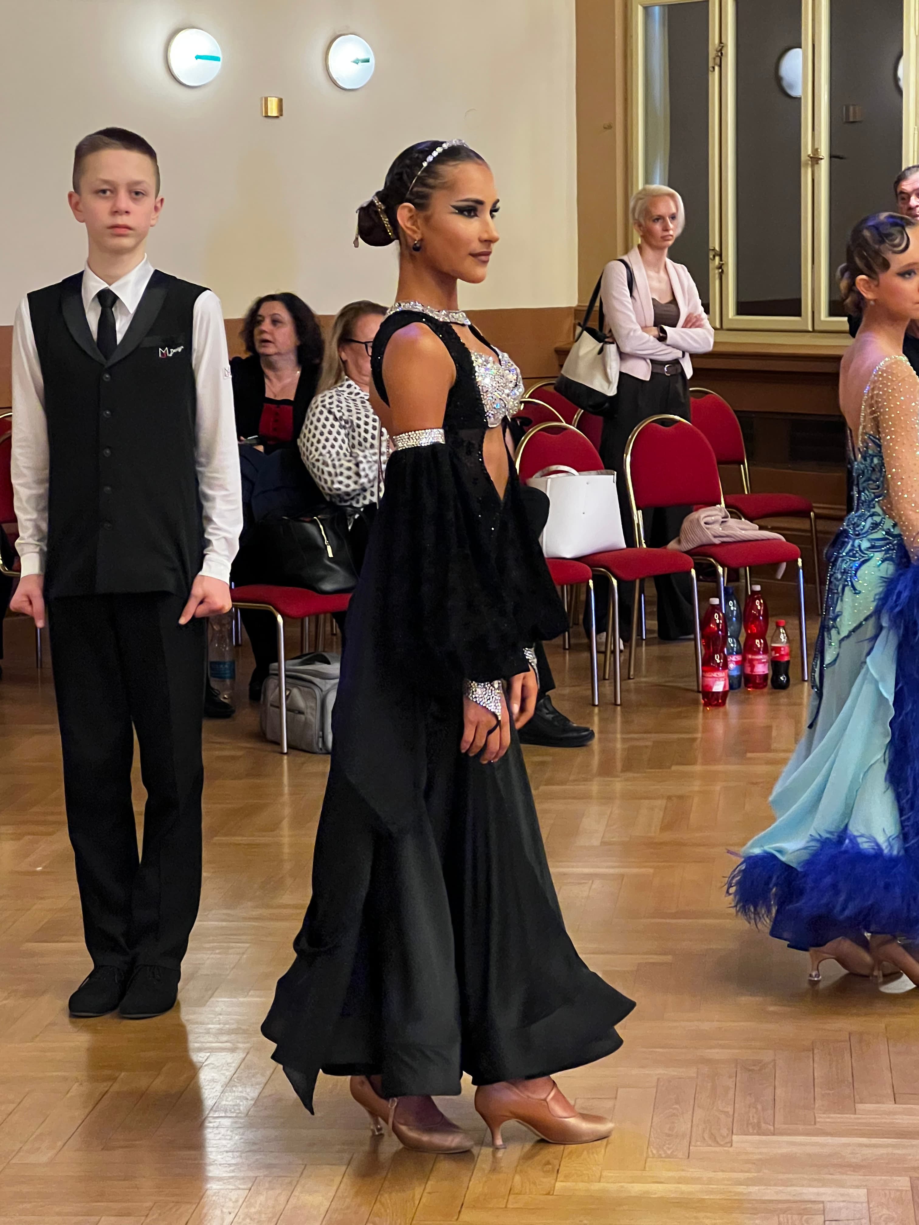 Elegant ballroom dance moment